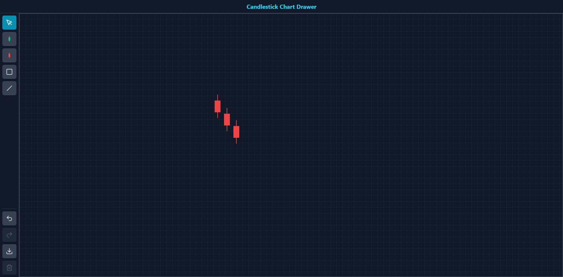 Candlestick Chart Drawer - Product Hunt launch logo