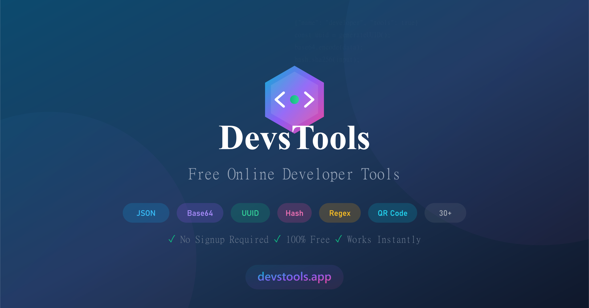 DevsTools - Main product screenshot demonstrating key features and user interface