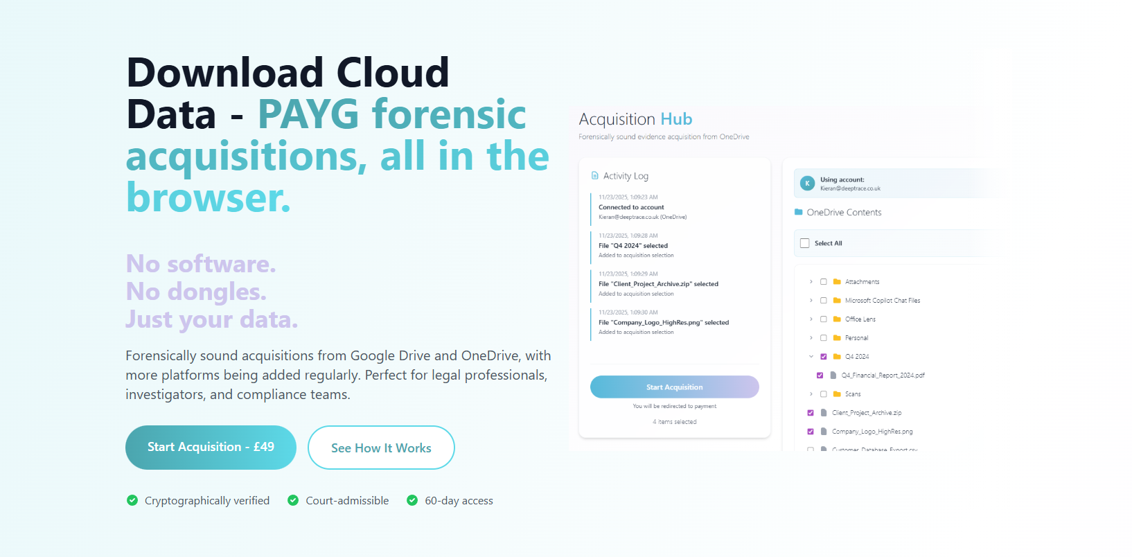 Proof - Main product screenshot demonstrating key features and user interface