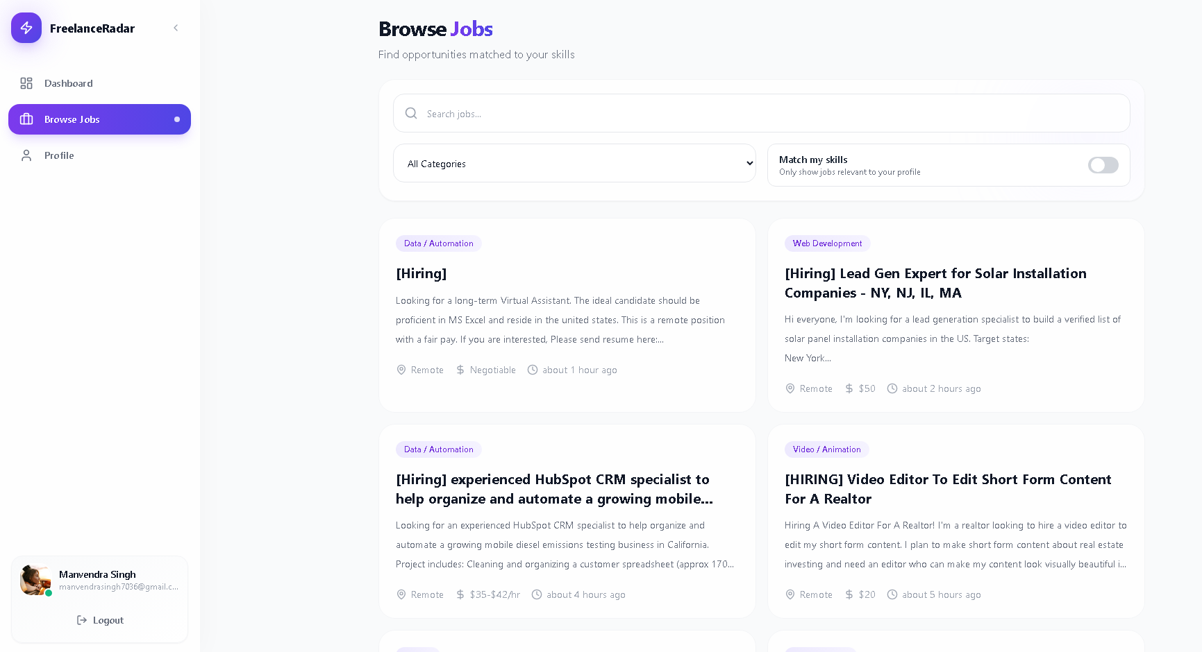 FreelanceRadar gallery image