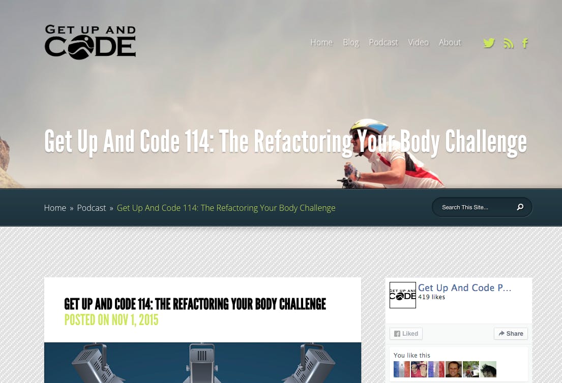 Get Up And Code - The Refactoring Your Body Challenge media 1