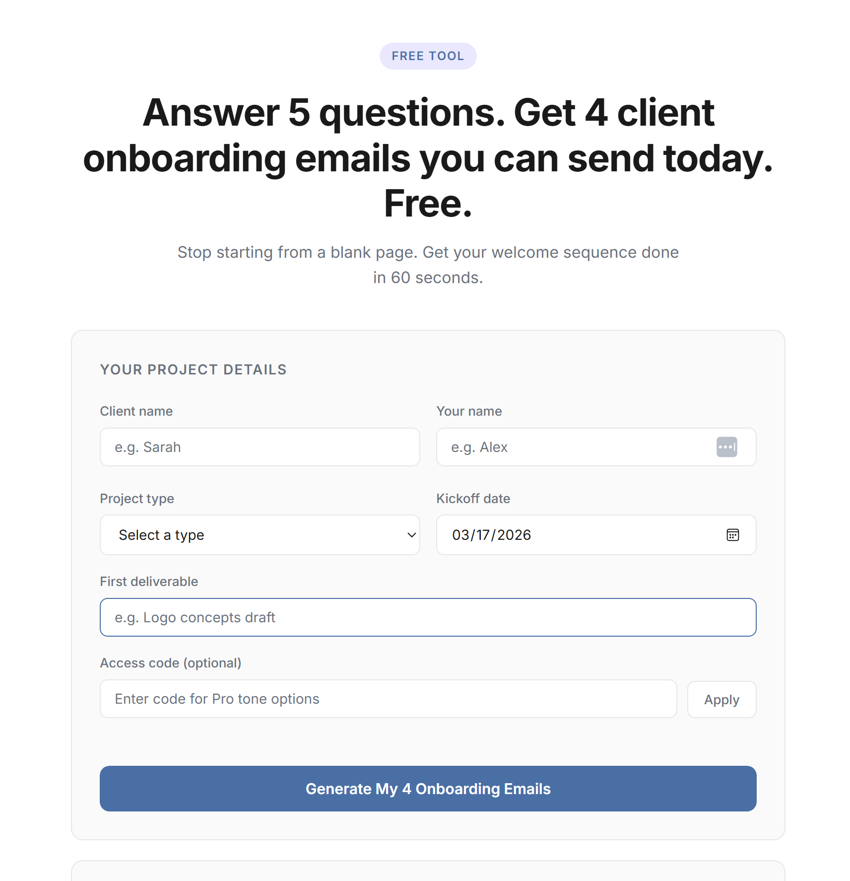 Client Onboarding Emails in 60 Seconds gallery image
