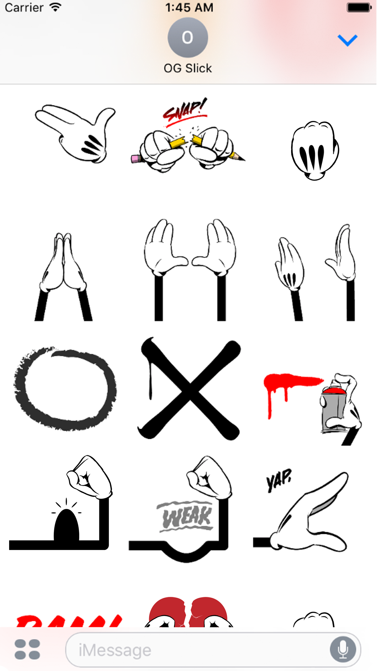 Slick Hands iMessage Stickers by OG_moji gallery image