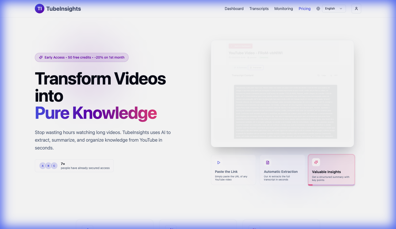 Tube Insights - Screenshot 2 showing product features and functionality