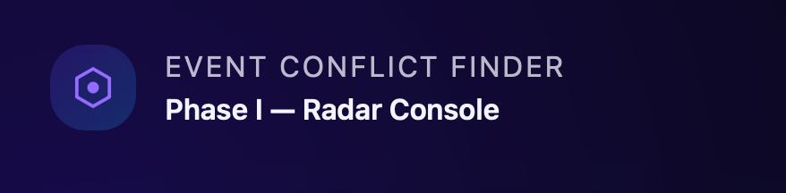 Event Conflict Finder - Product Hunt launch logo and brand identity