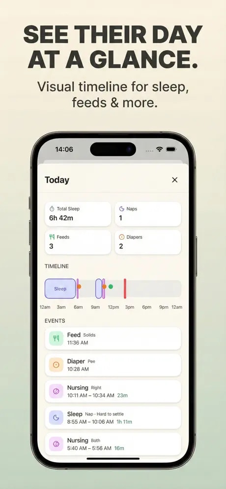 Baby Sleep Planner - Main product screenshot demonstrating key features and user interface