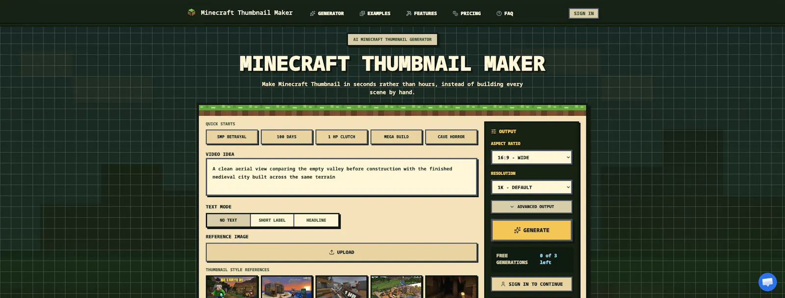 Minecraft Thumbnail Maker screenshot 1