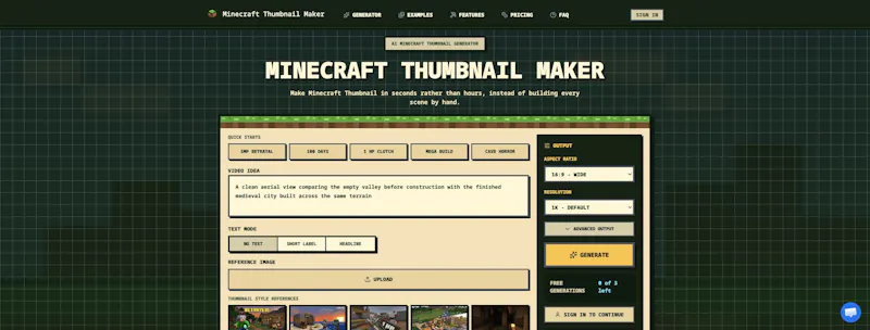 Minecraft Thumbnail Maker screenshot 1