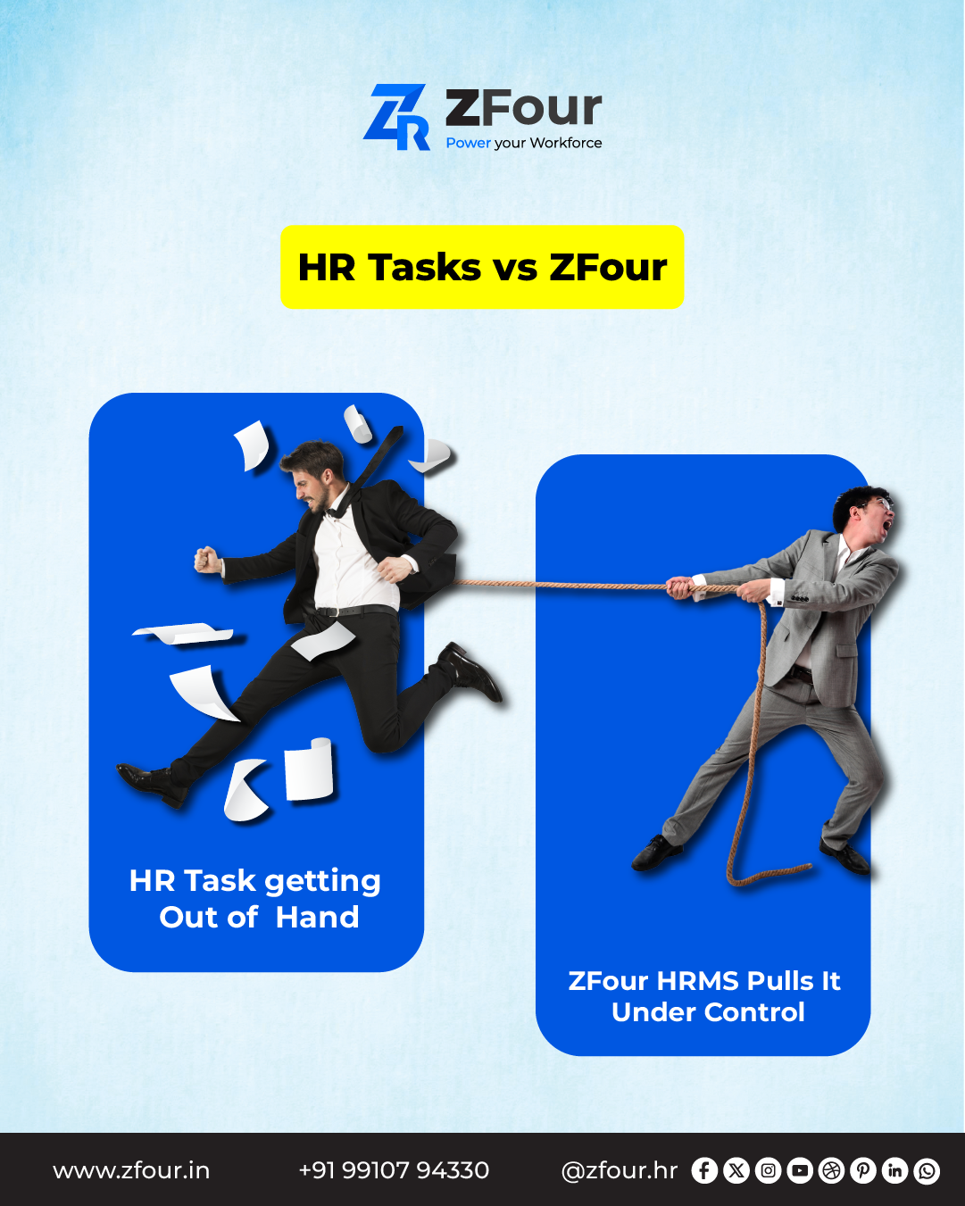 Zfour HRMS - Screenshot 3 showing product features and functionality
