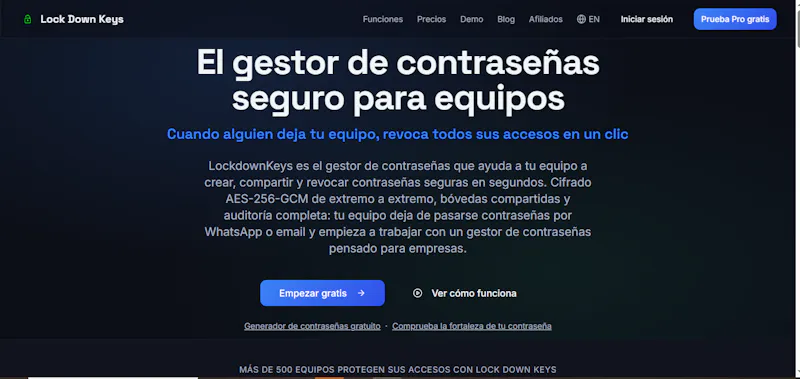 LockdownKeys — Chrome Extension screenshot 1