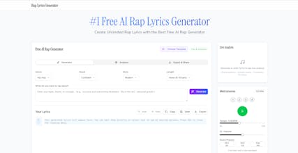 Free Professional AI Rap Generator gallery image
