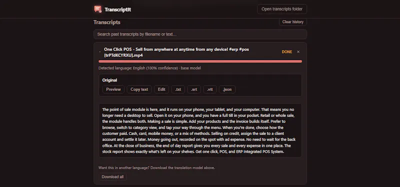 TranscriptIt screenshot 4