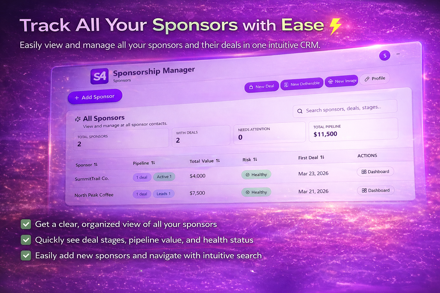 Sponsorship Manager gallery image
