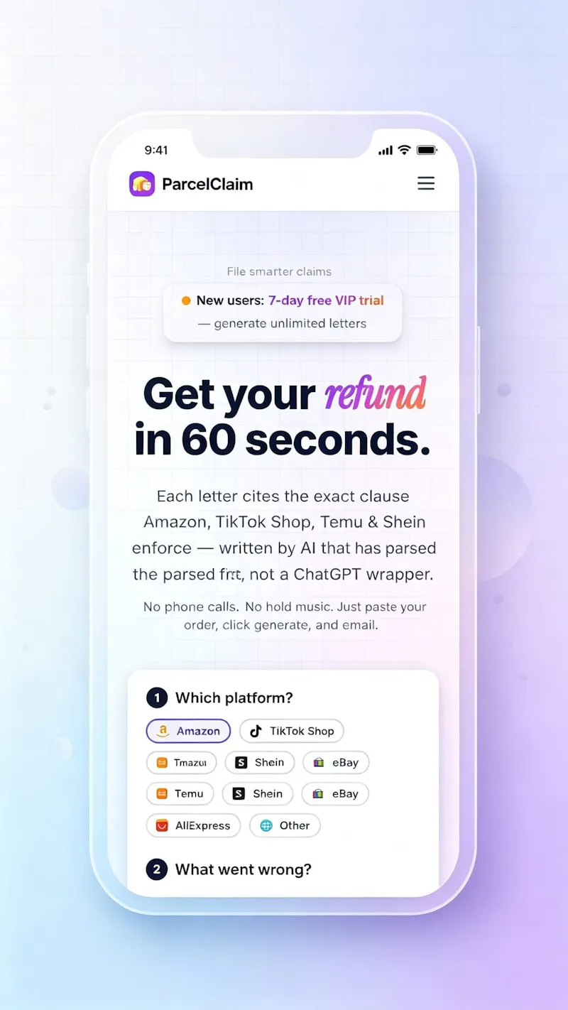 Parcel Claim screenshot 2