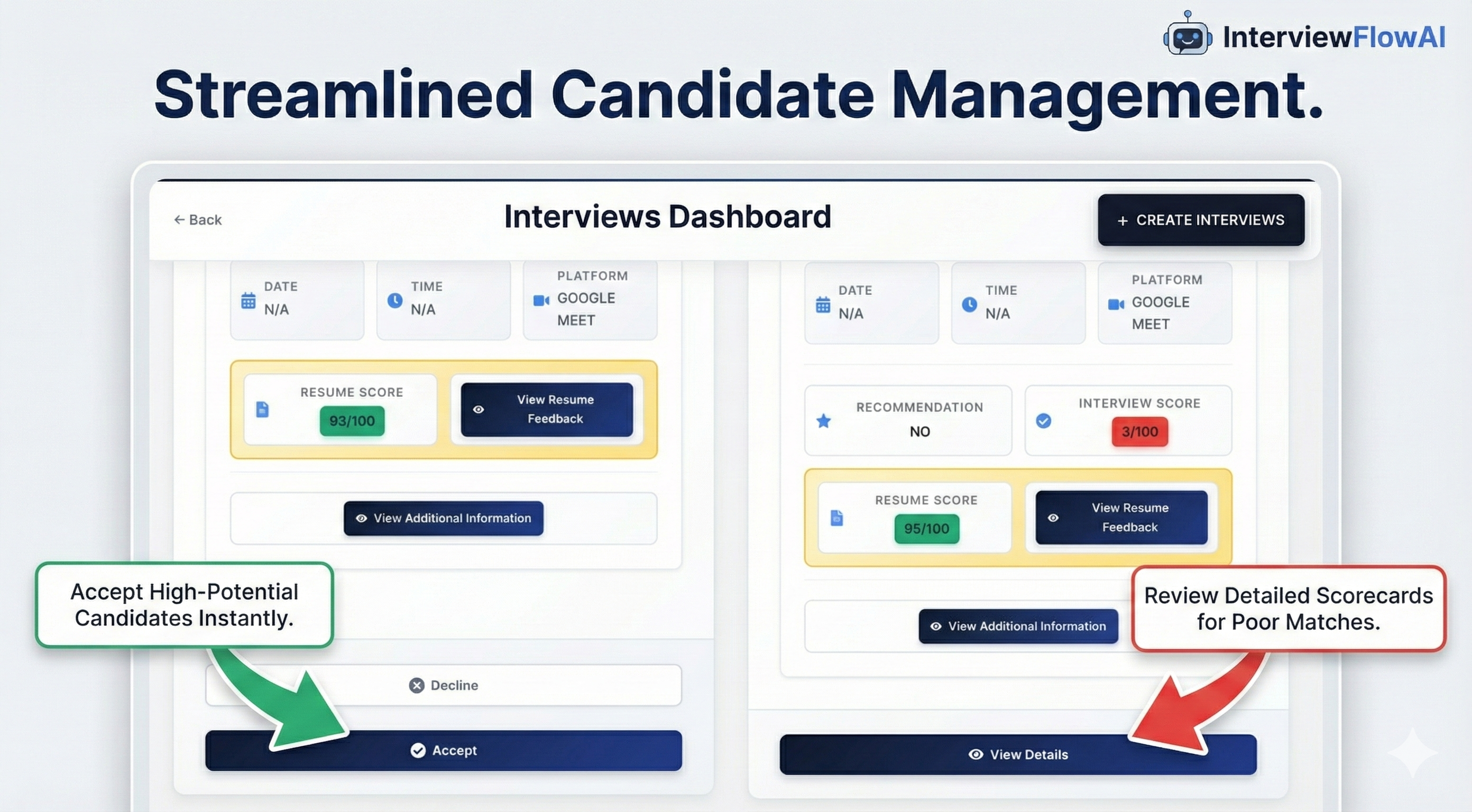 InterviewFlowAI - AI Interviews - Screenshot 3 showing product features and functionality