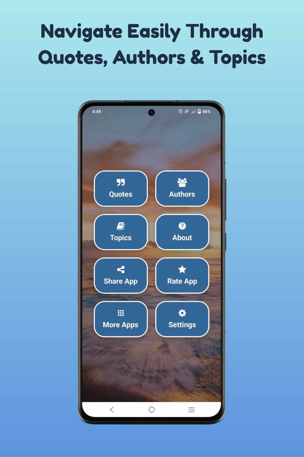 Word Wisdom - Famous Quotes - Main product screenshot demonstrating key features and user interface