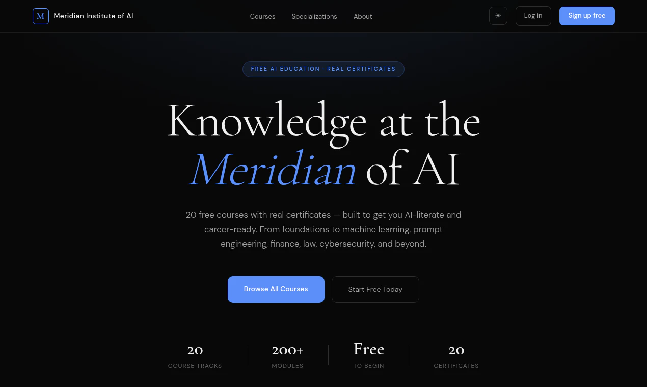 Meridian Institute of AI 截图