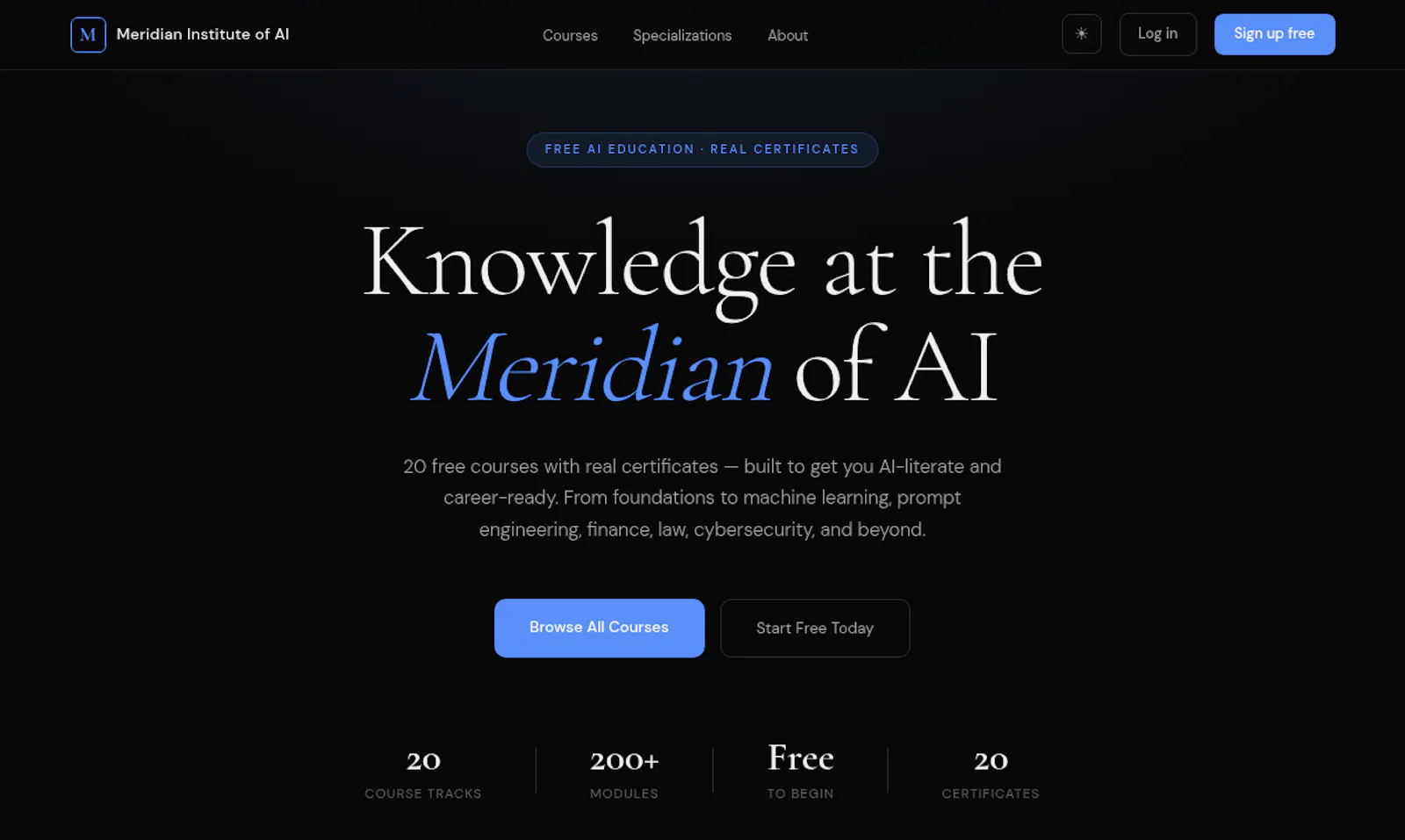 Meridian Institute of AI screenshot 1