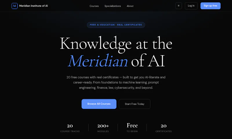 Meridian Institute of AI screenshot 1