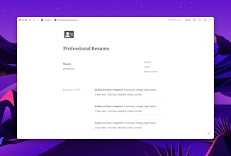 Minimalist Professional Resume. gallery image