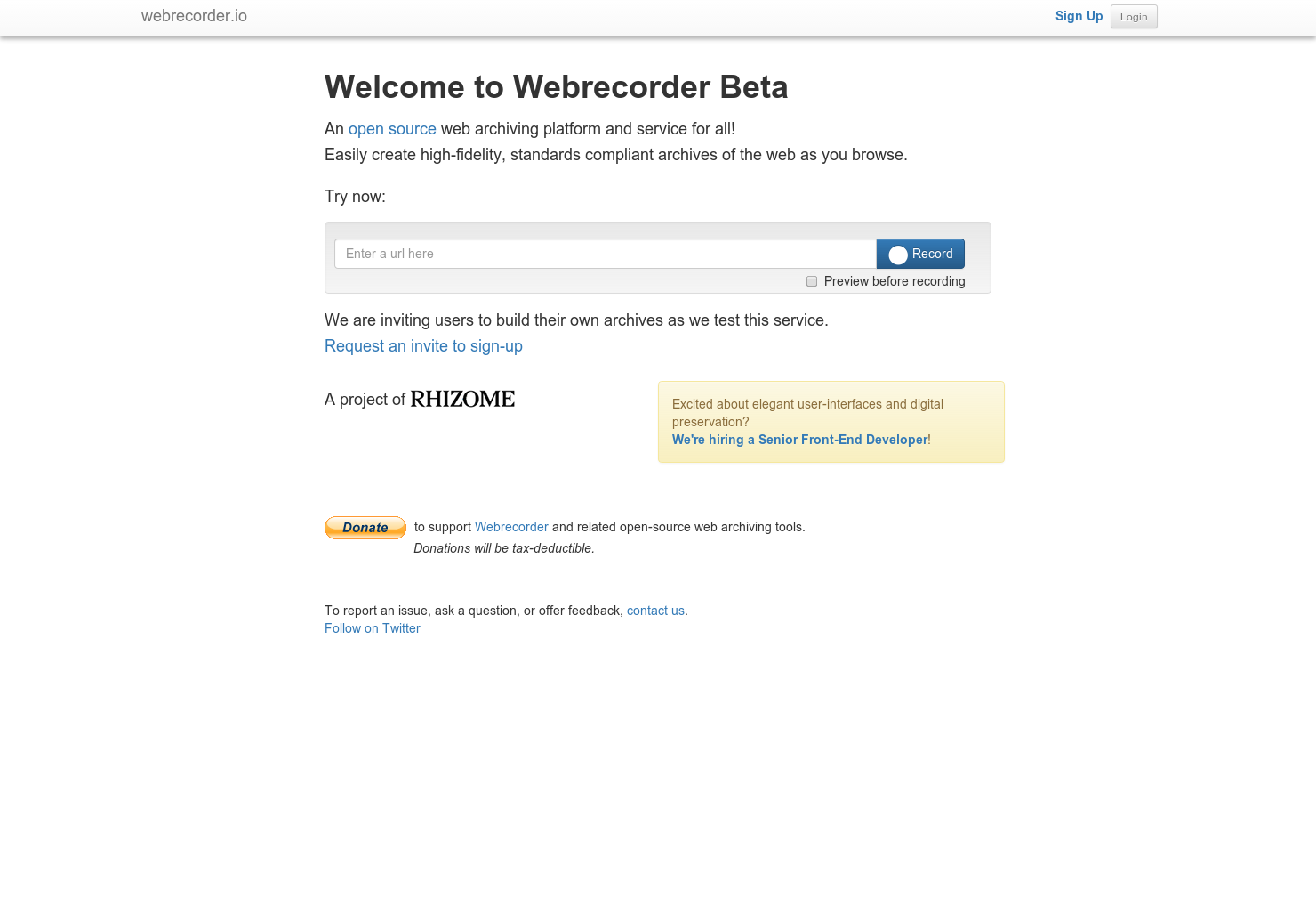 Webrecorder.io gallery image