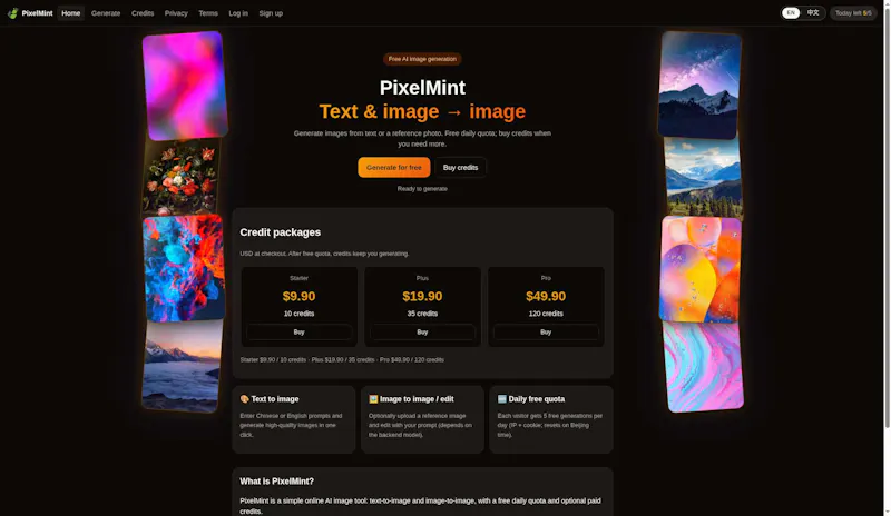 PixelMint screenshot 1