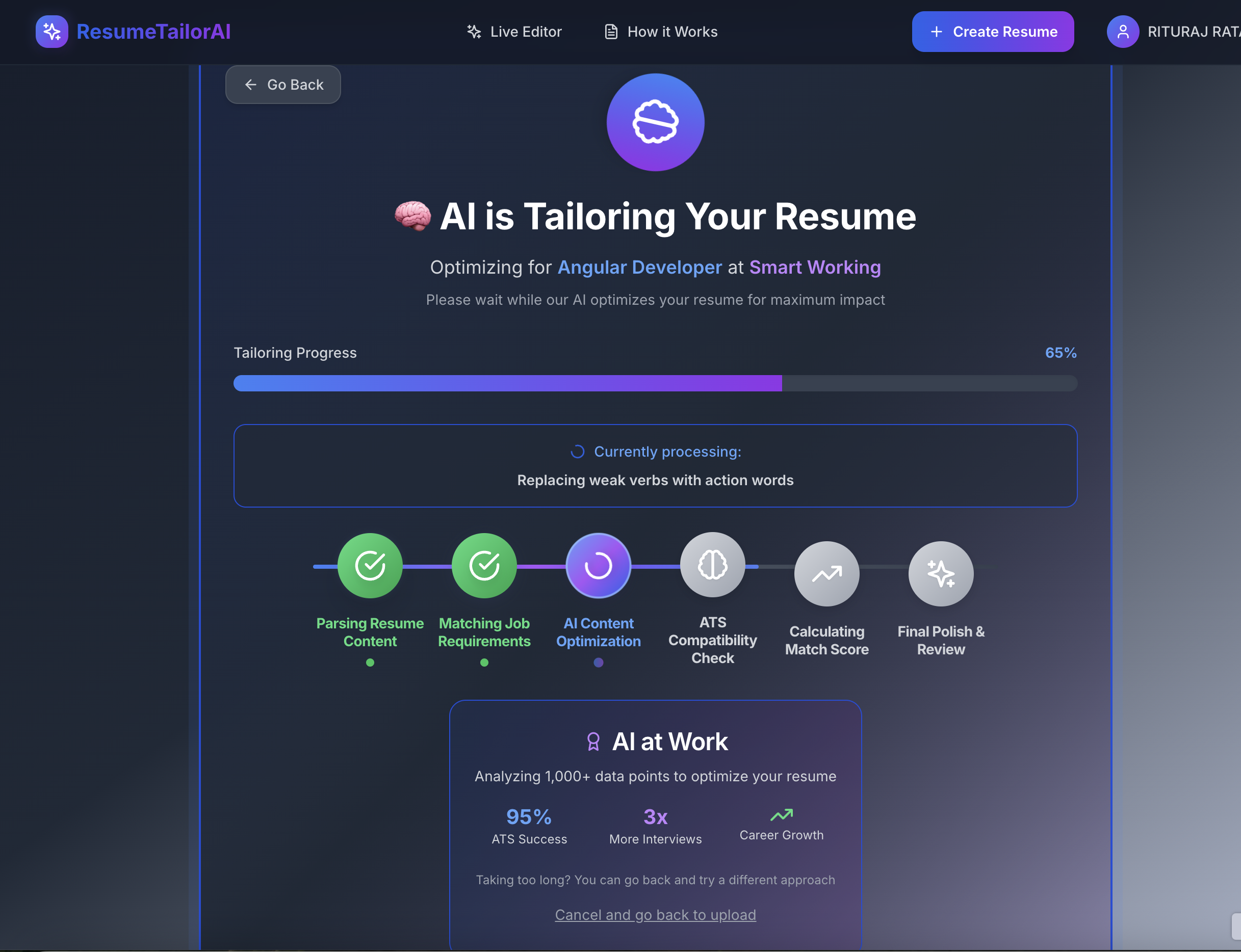 AI-tailored resumes for every job - AI-tailored resumes that land jobs media 11