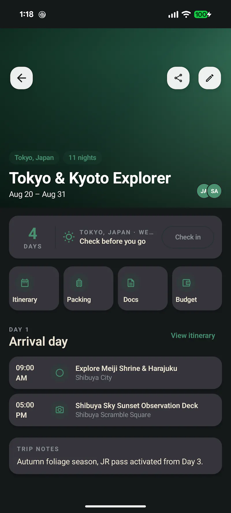 TripPack: Travel & Packing screenshot 2