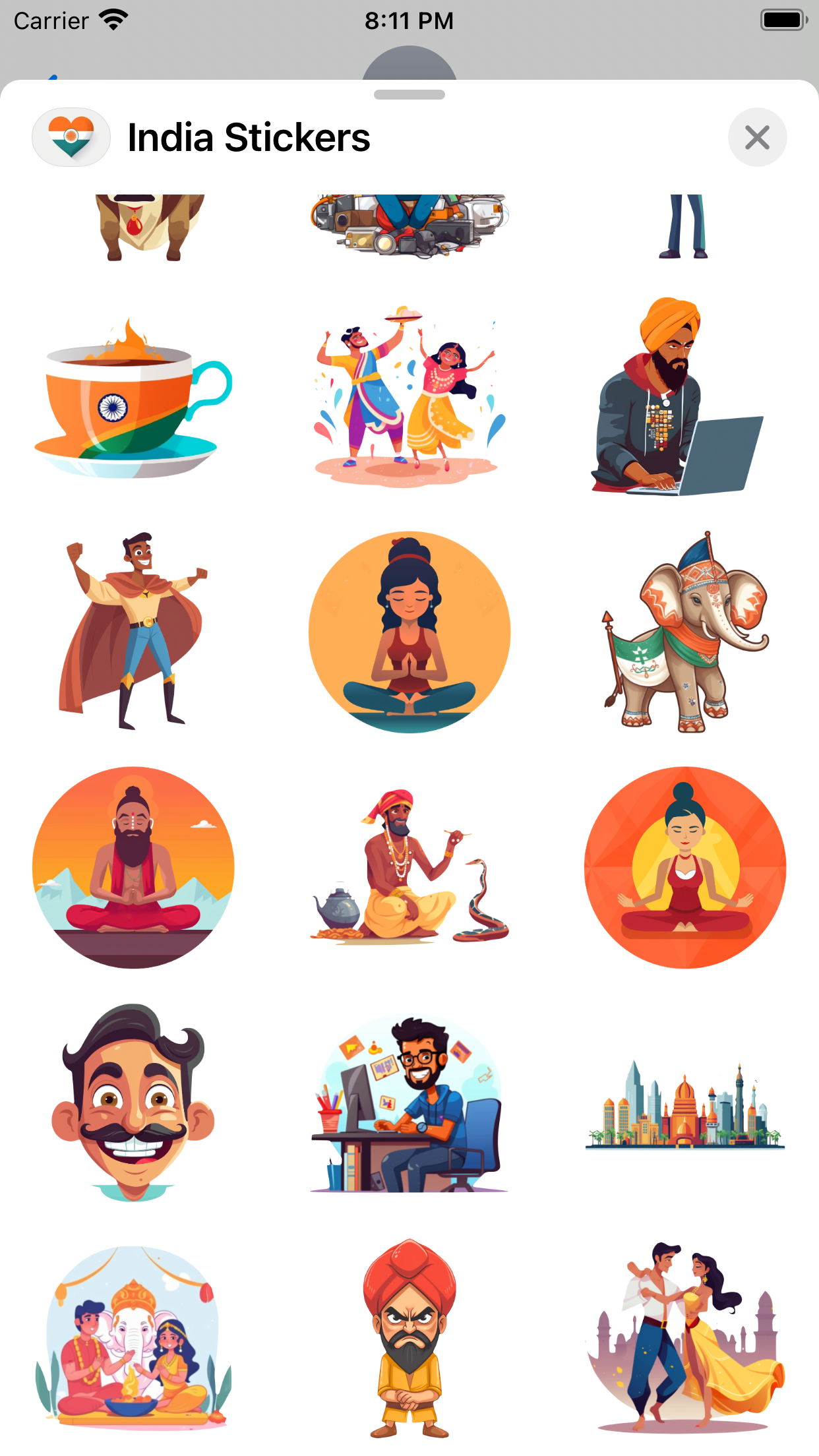 India Stickers media 2