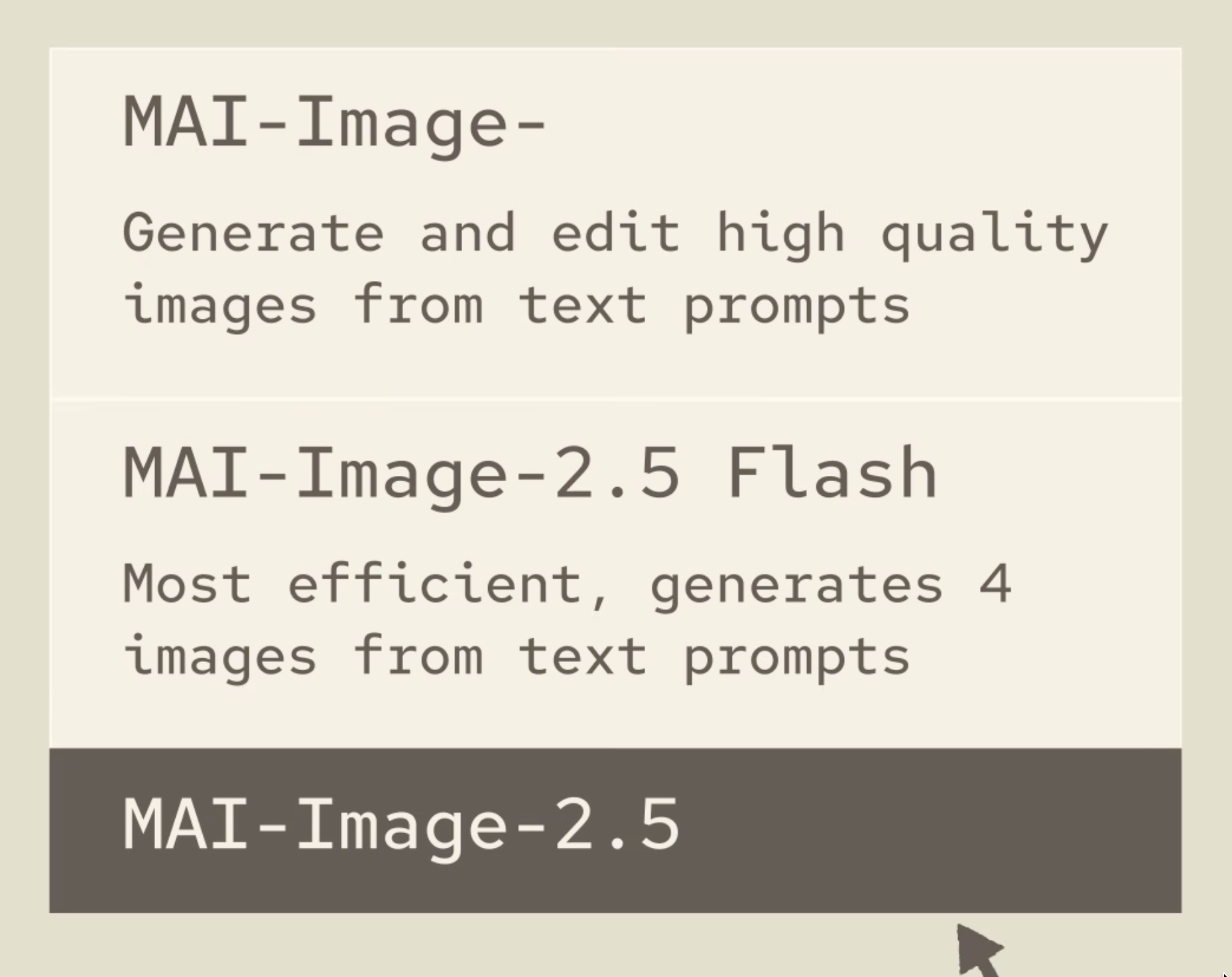 MAI-Image-2.5 gallery image