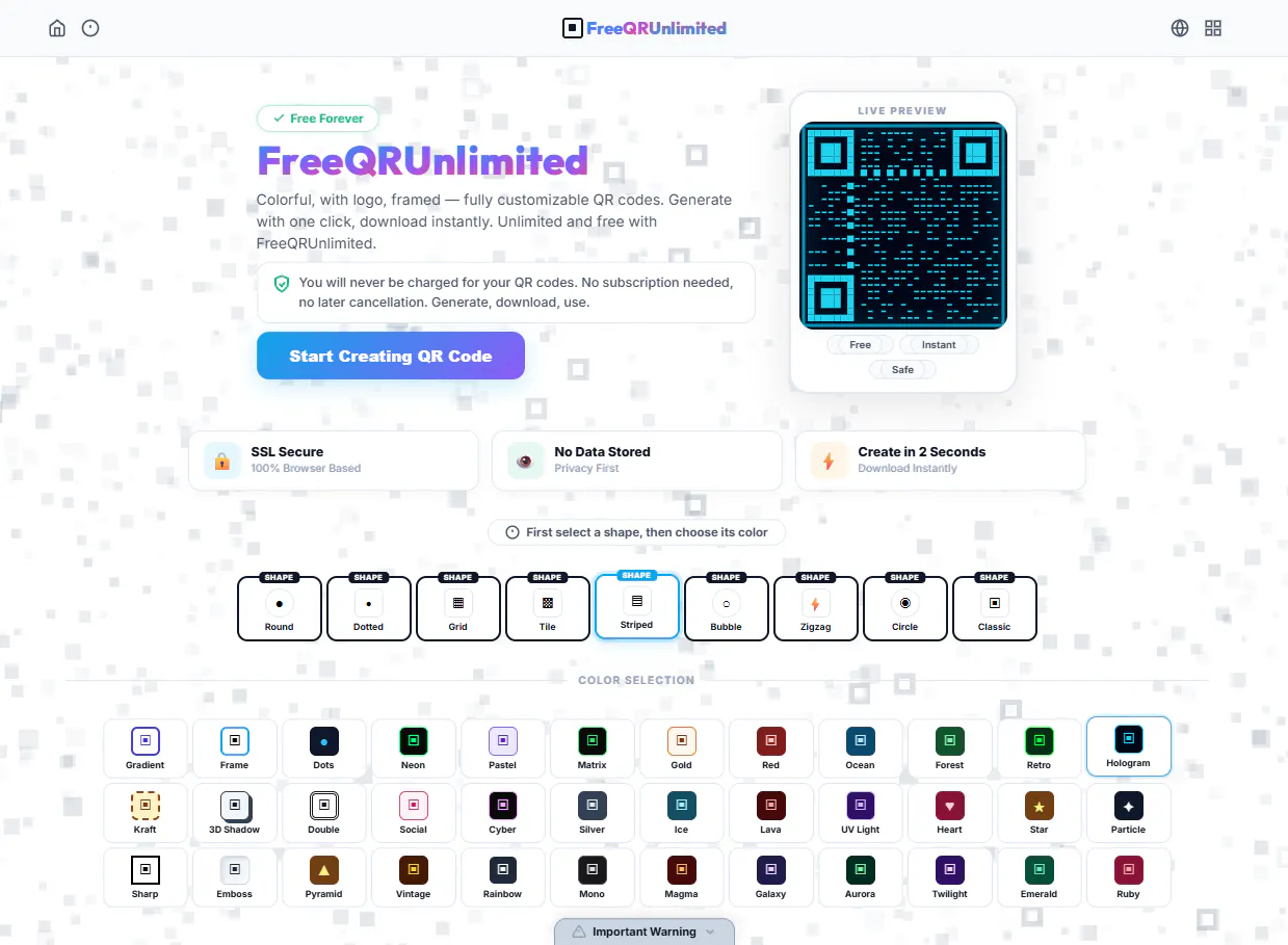 FreeQRUnlimited gallery image