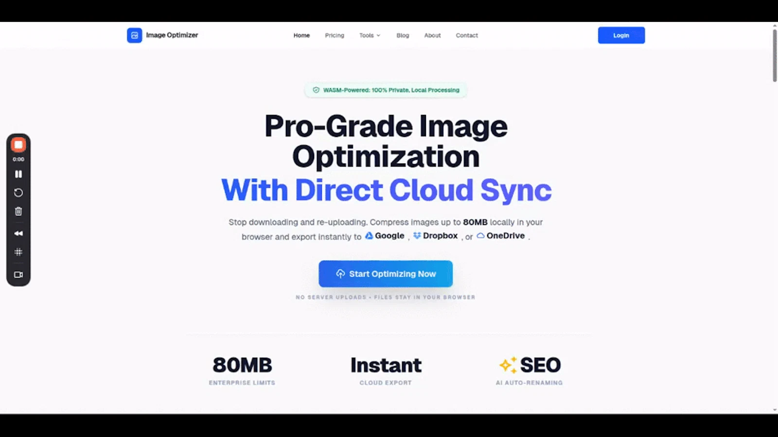 ImageOptimizer screenshot 1 (video preview)