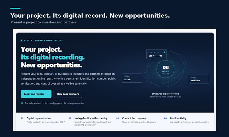 DEI Internet Project Registry screenshot 5