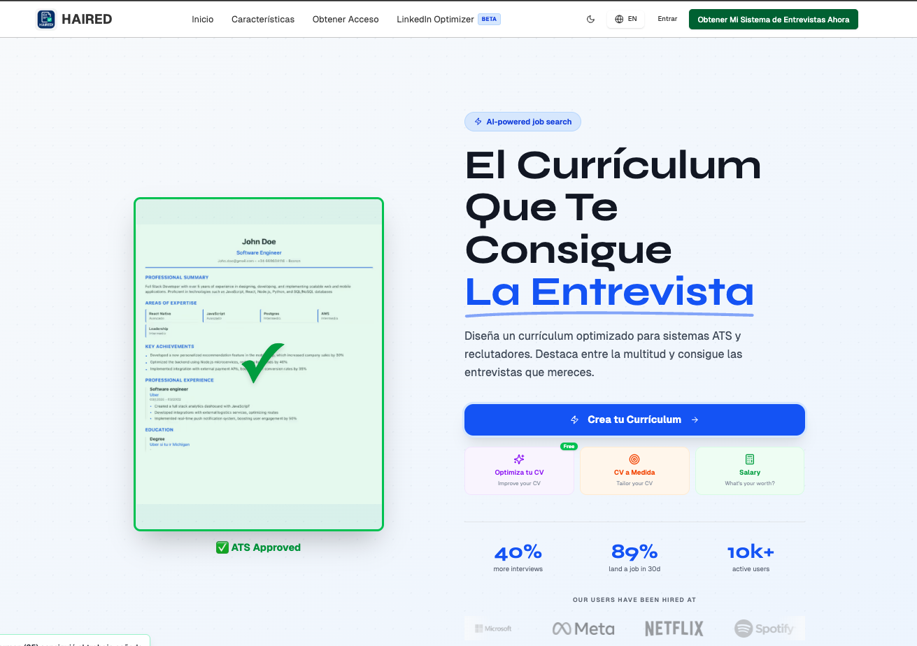 Haired - Your Resume, Made Easy with AI gallery image
