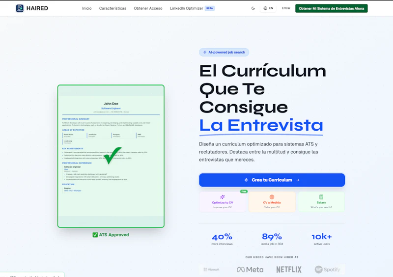Haired - Your Resume, Made Easy with AI screenshot 2