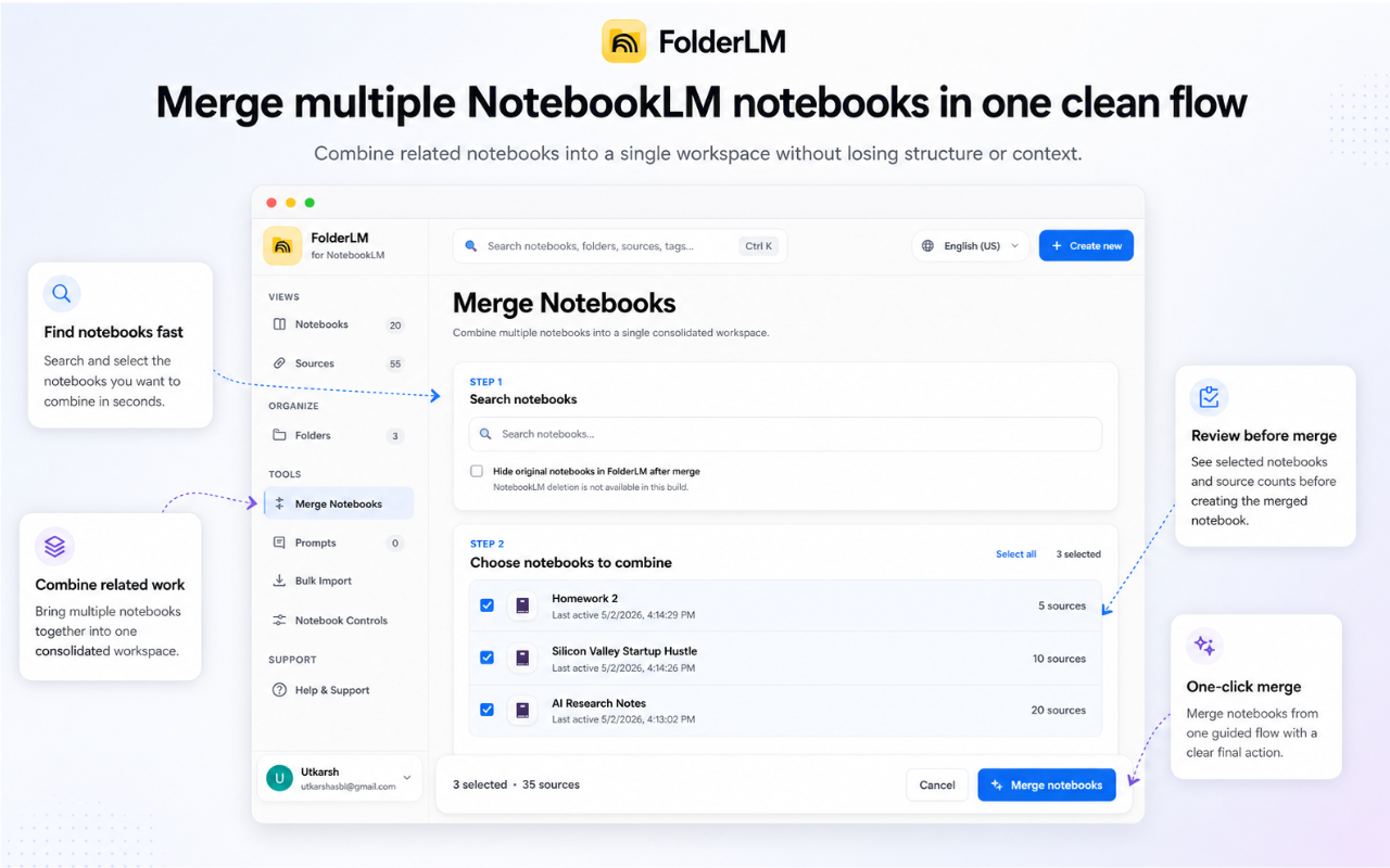 FolderLM For NotebookLM gallery image