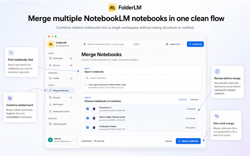FolderLM For NotebookLM screenshot 4