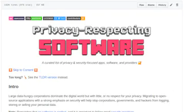 Awesome Privacy-Respecting Software gallery image