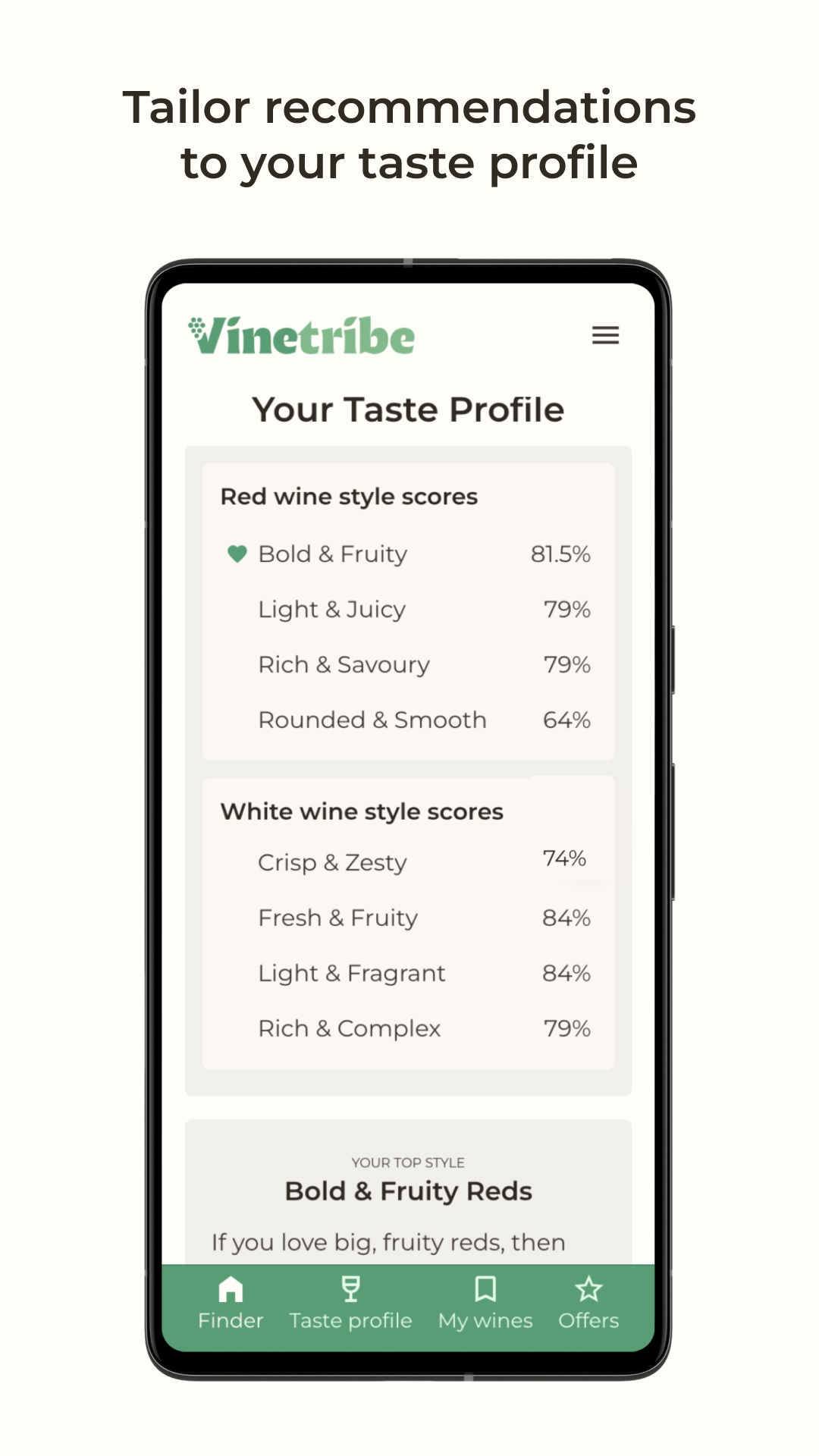 وسائط Vinetribe النبيذ الباحث - توصيات نبيذ مخصصة لمتاجراتك المحلية 4