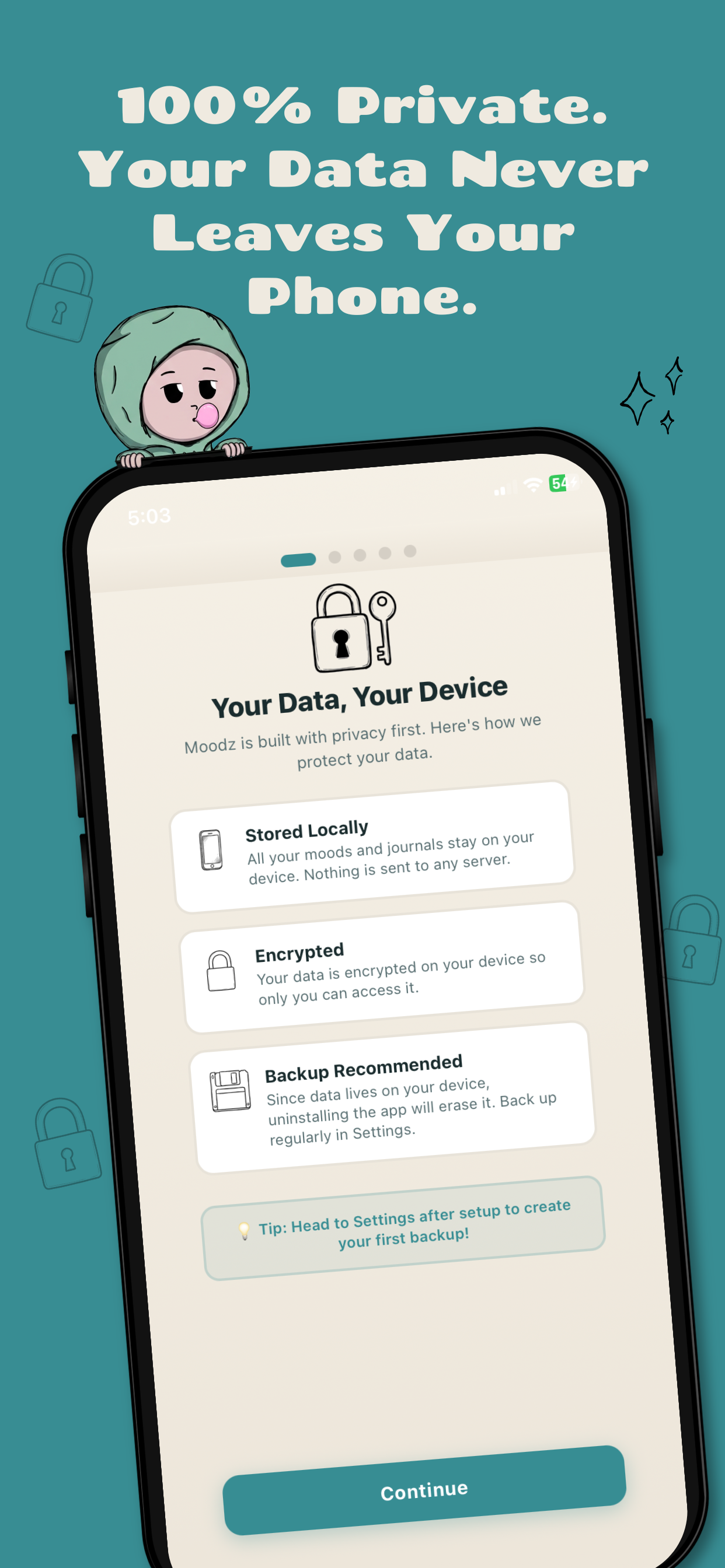 Moodz — Feel It. Track It. Own It. - Screenshot 3 showing product features and functionality