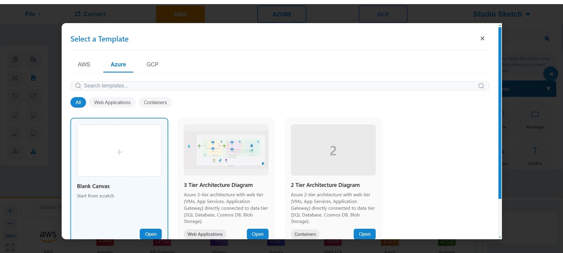 Media Cloudsketcher - Lukis dengan genai - Penjana Rajah Awan untuk Azure, AWS, GCP 6