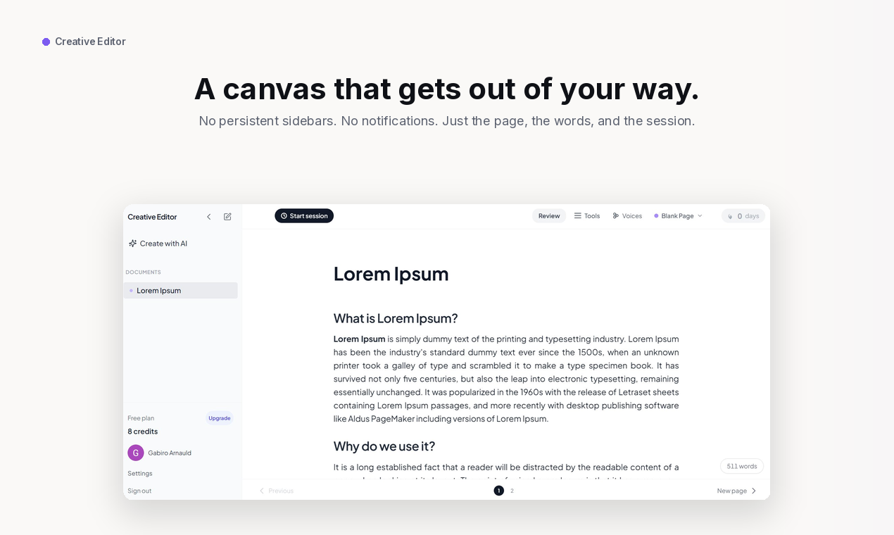 Creative Editor gallery image
