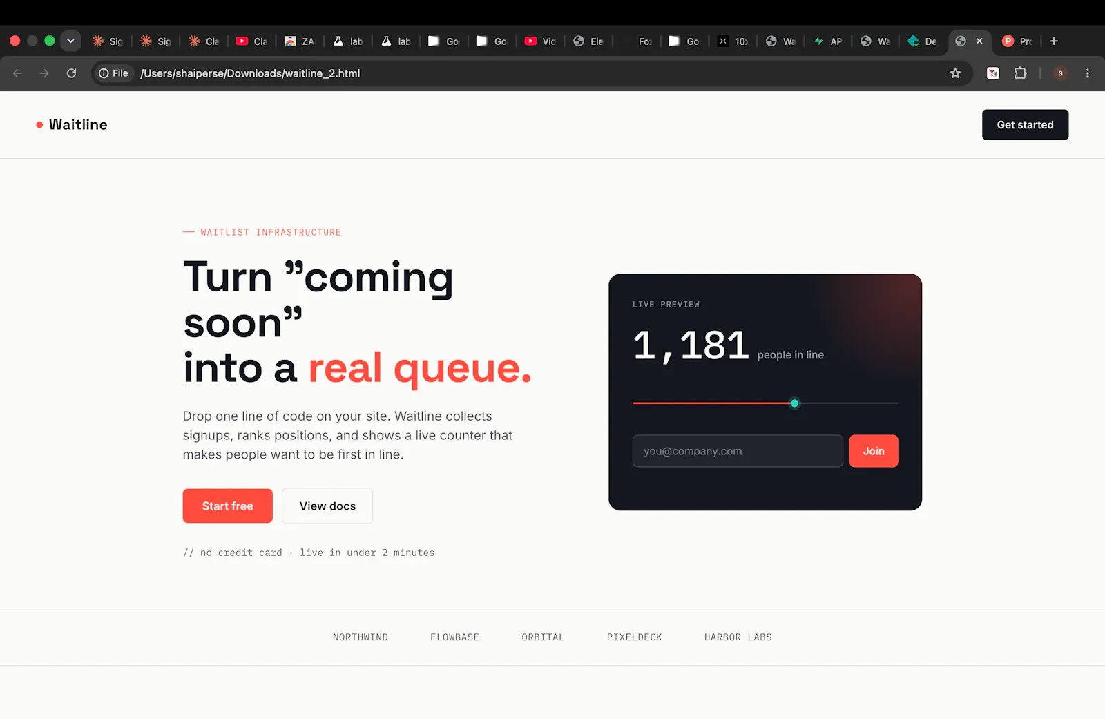 Waitline screenshot 1