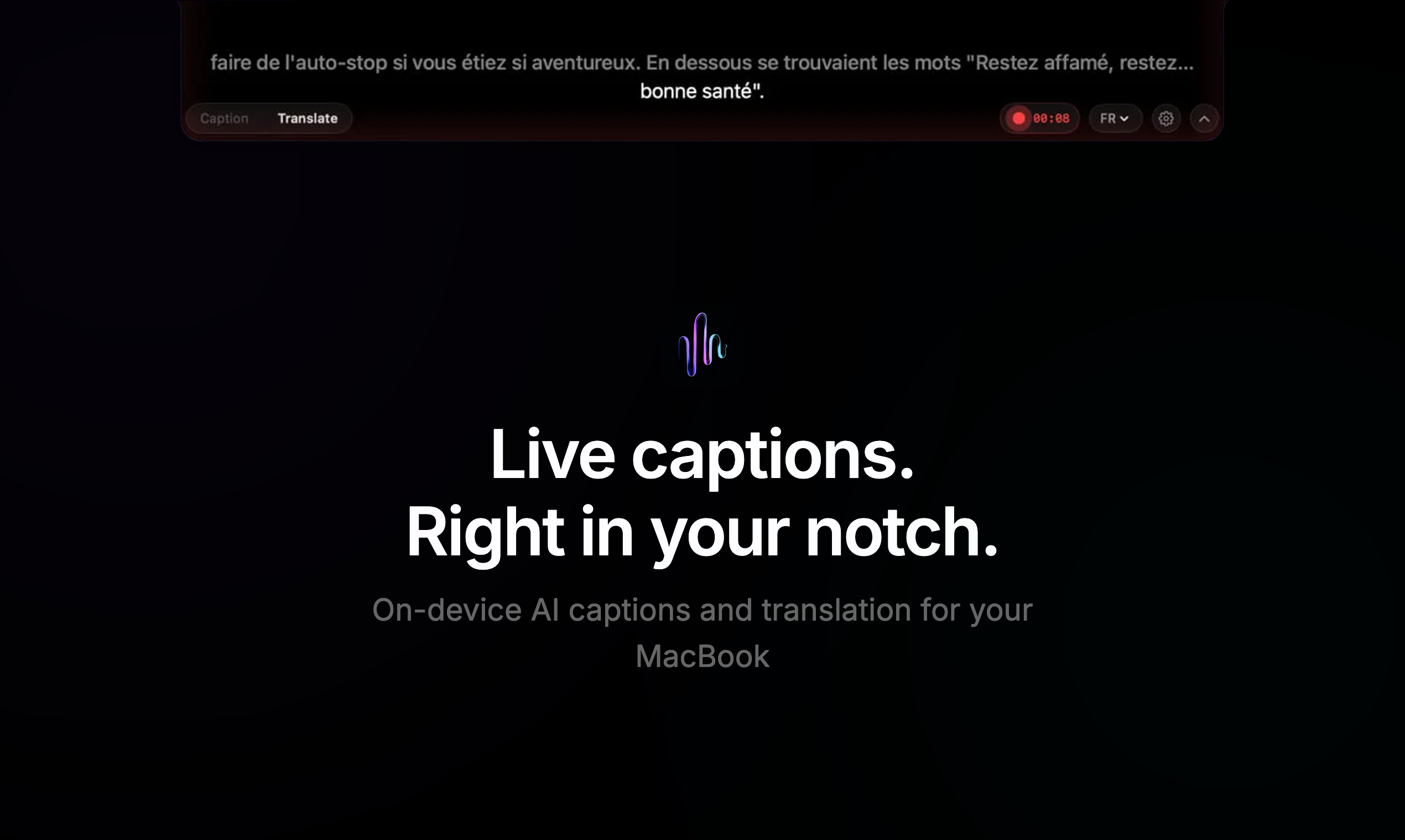 NotchLive - Screenshot 2 showing product features and functionality