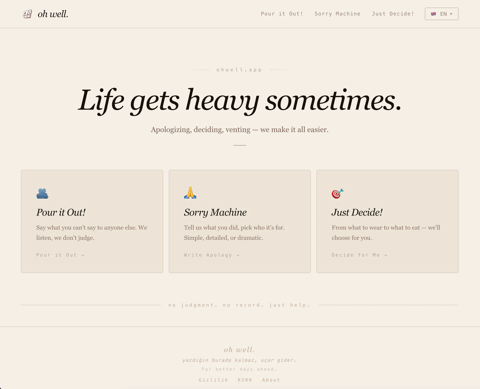 oh well. — We make life easier. screenshot 1