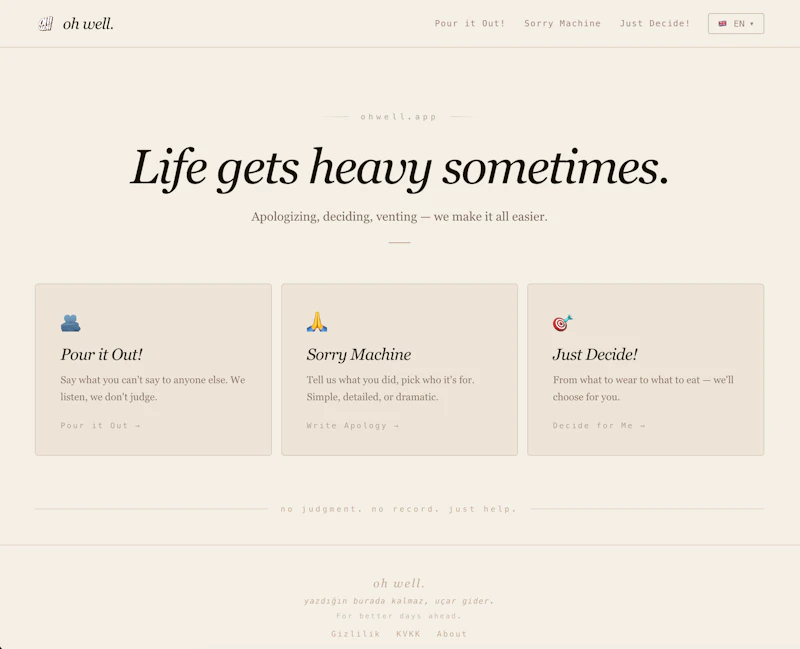 oh well. — We make life easier. screenshot 1