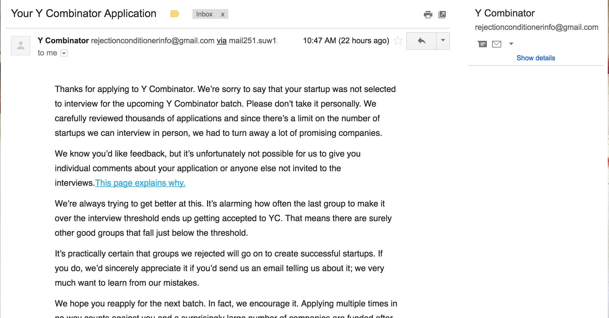 YC Rejection Conditioner gallery image