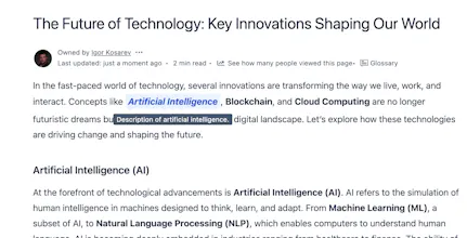 Simple Glossary for Confluence gallery image