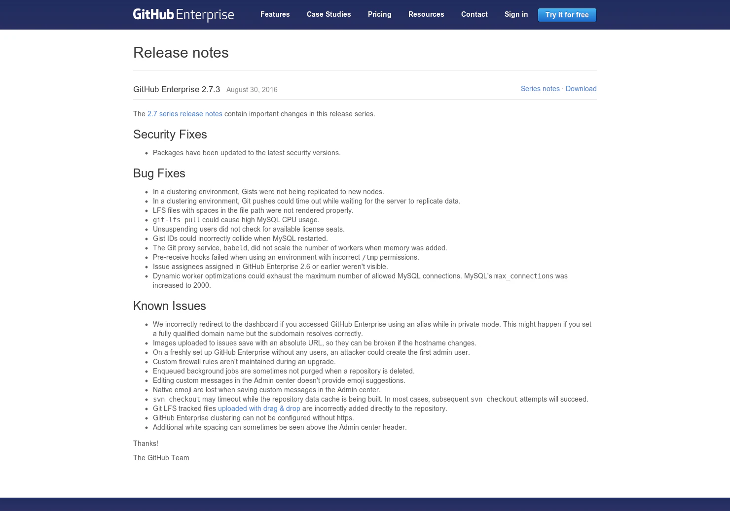 Github Enterprise 2.0