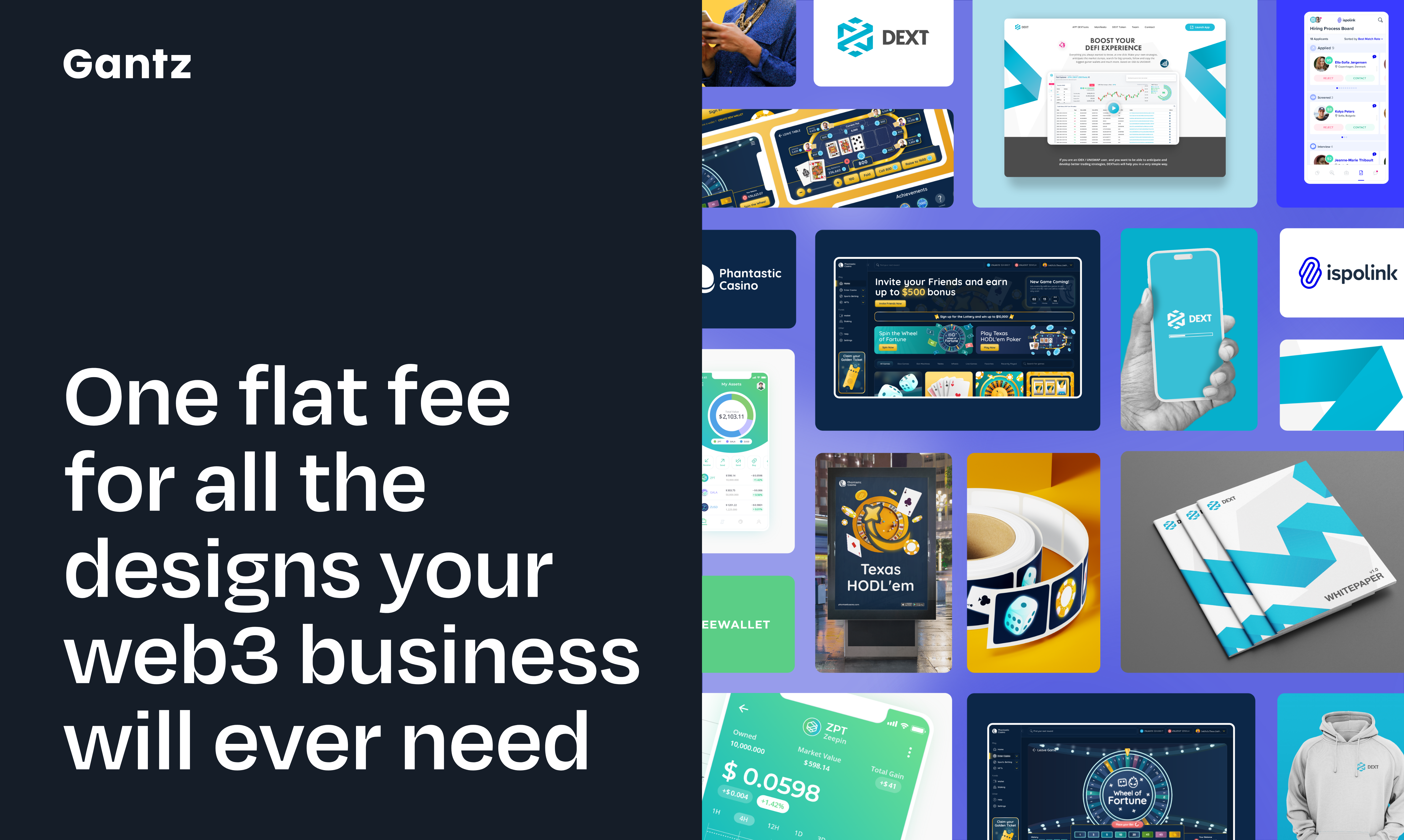 startuptile Gantz Web3 Design-The AI powered flat fee design service for web3